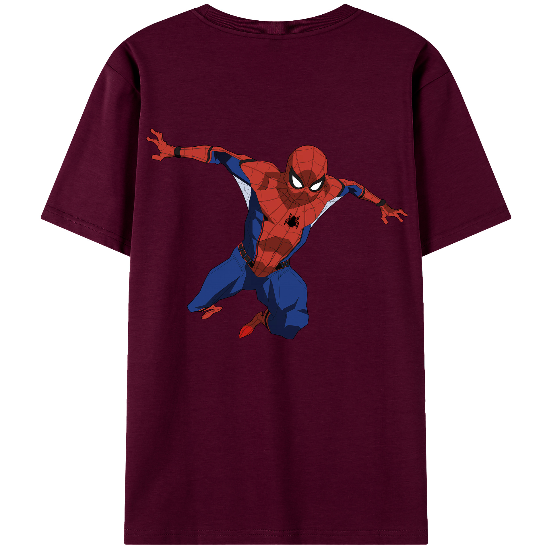 （画像用） Spider Man スパイダーマン レディース半袖Tシャツ(バックプリント)